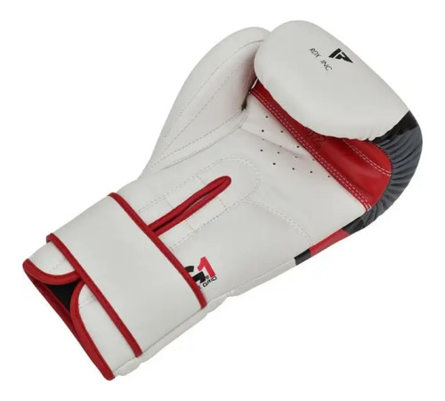 Рукавички боксерські з капою RDX F7 Ego 10 унцій, біло-червоні