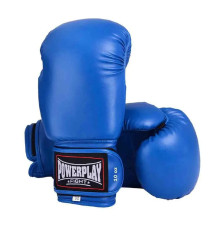 Рукавички боксерські PowerPlay 3004 Classic 14 унцій, сині