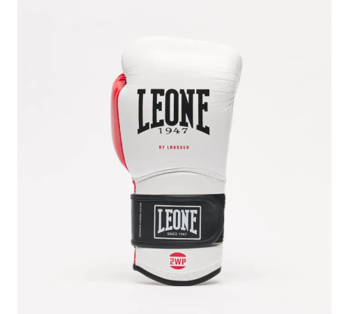 Рукавички боксерські з бинтами Leone GN113 IL TECNICO N3 розмір 12 унцій, біло-червоні