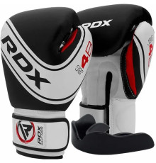 Рукавички боксерські дитячі з капою RDX 4B Robo Kids розмір 6 унцій, чорно-білі