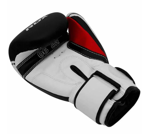 Рукавички боксерські дитячі з капою RDX 4B Robo Kids розмір 6 унцій, чорно-білі