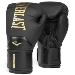 Боксерські рукавиці Everlast ELITE 2 BOXING GLOVES 16 унцій, чорно-золотисті