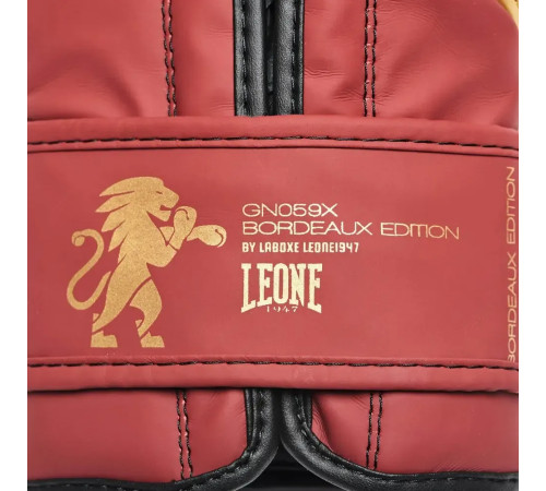 Рукавички боксерські з капою Leone GN059X BORDEAUX ED 10 унцій, червоні