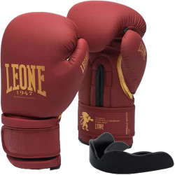 Рукавички боксерські з капою Leone GN059X BORDEAUX ED 10 унцій, червоні