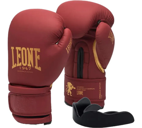 Рукавички боксерські з капою Leone GN059X BORDEAUX ED 10 унцій, червоні