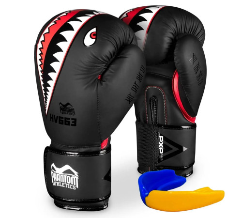 Рукавички боксерські з капою Phantom Fight Squad 16 унцій, чорні