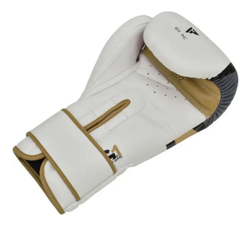 Рукавички боксерські з капою RDX F7 Ego розмір 8 унцій, біло-золотисті