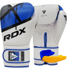 Рукавички боксерські з капою RDX F7 Ego розмір 14 унцій, біло-сині