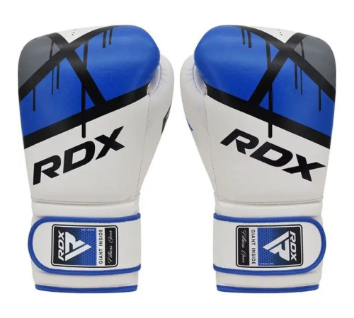 Рукавички боксерські з капою RDX F7 Ego розмір 14 унцій, біло-сині