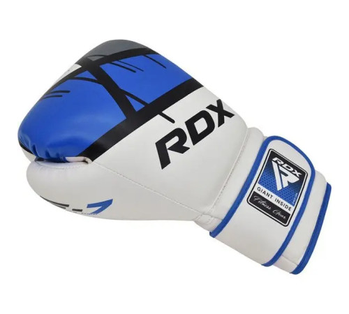 Рукавички боксерські з капою RDX F7 Ego розмір 14 унцій, біло-сині