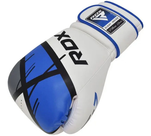 Рукавички боксерські з капою RDX F7 Ego розмір 14 унцій, біло-сині