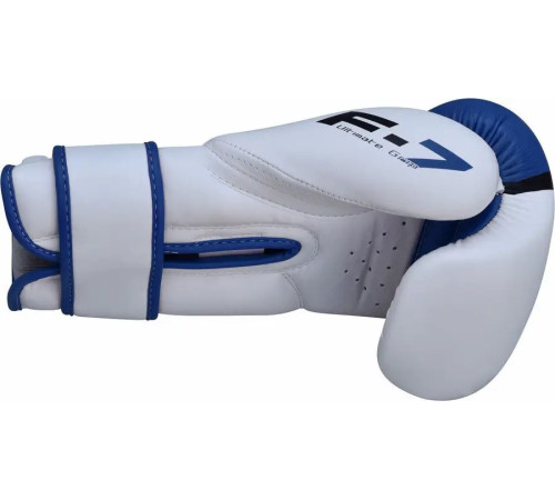 Рукавички боксерські з капою RDX F7 Ego розмір 14 унцій, біло-сині