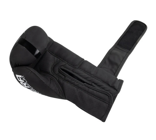 Рукавички боксерські PowerPlay 3024 Ultra Mat розмір 12 унцій, чорно-білі