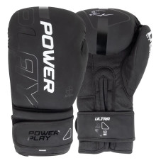 Рукавички боксерські PowerPlay 3024 Ultra Mat розмір 16 унцій, чорно-білі