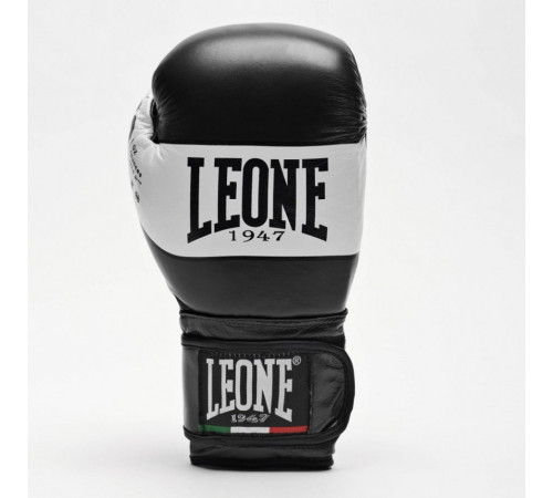 Рукавички боксерські Leone Shock 16 унцій, чорно-білі