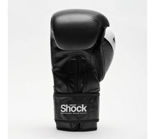 Рукавички боксерські Leone Shock 16 унцій, чорно-білі
