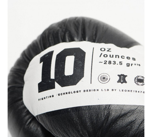 Рукавички боксерські Leone Shock 16 унцій, чорно-білі