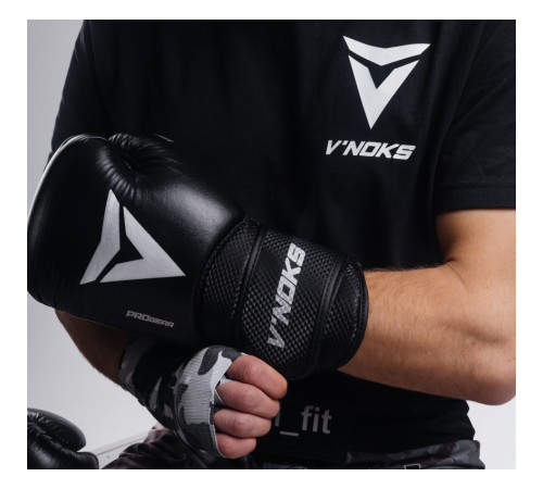 Рукавички боксерські V`Noks Optima 16 унцій, чорні