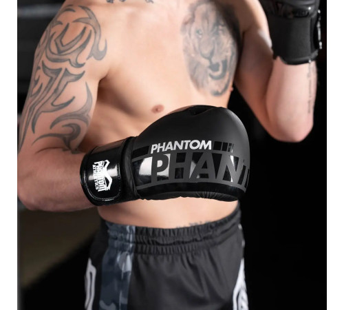 Рукавички боксерські з бинтами Phantom APEX Speed 16 унцій, чорні