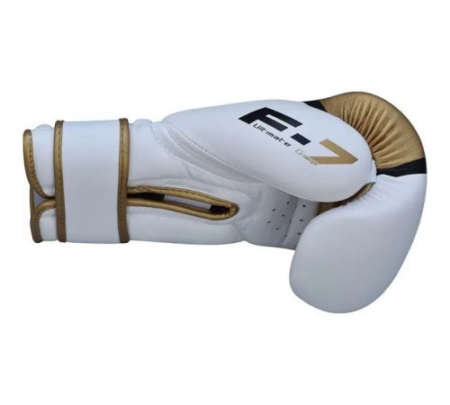 Рукавички боксерські з капою RDX F7 Ego розмір 16 унцій, біло-золотисті