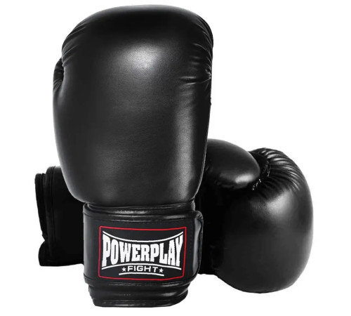 Рукавички боксерські PowerPlay 3004 Classic 14 унцій, чорні