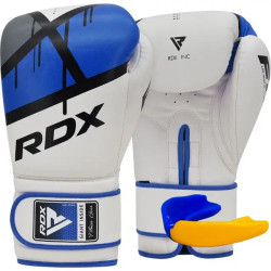 Рукавички боксерські з капою RDX F7 Ego розмір 10 унцій, біло-сині