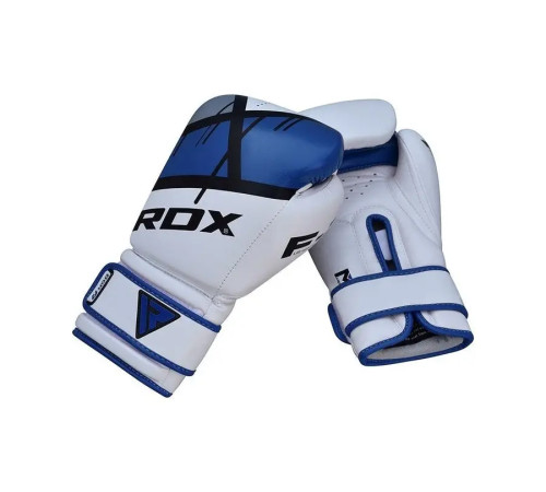 Рукавички боксерські з капою RDX F7 Ego розмір 10 унцій, біло-сині