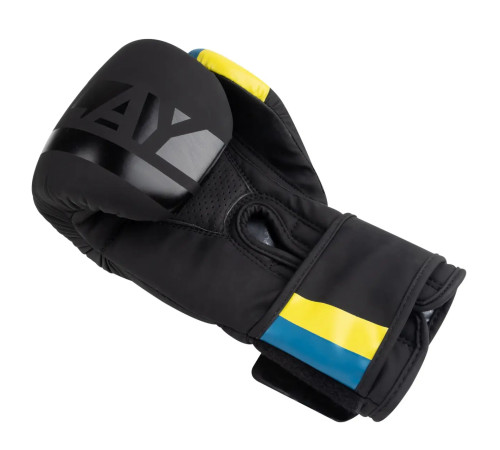 Рукавички боксерські PowerPlay 3021 Ukraine розмір 16 унцій, чорний