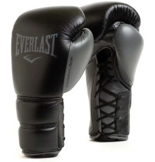 Боксерські рукавиці Everlast POWERLOCK 2 PRO TRAINING LACED GLOVE 14 унцій, чорні