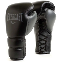 Боксерські рукавиці Everlast POWERLOCK 2 PRO TRAINING LACED GLOVE 14 унцій, чорні