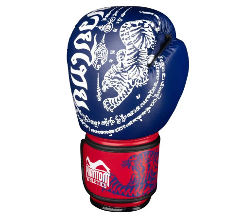 Рукавички боксерські з бинтами Phantom Muay Thai 10 унцій, сині