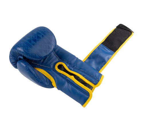 Рукавички боксерські PowerPlay 3021 Ukraine 8 унцій, синьо-жовті