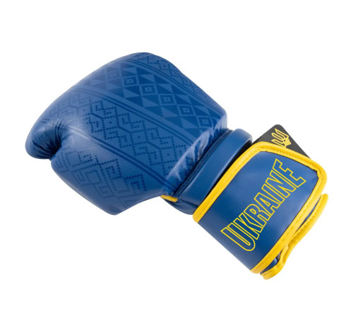 Рукавички боксерські PowerPlay 3021 Ukraine 8 унцій, синьо-жовті