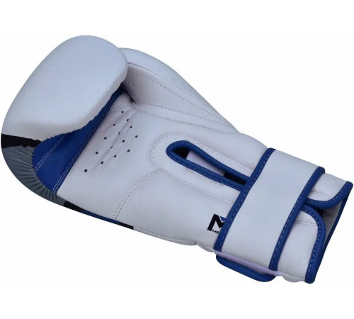 Рукавички боксерські з капою RDX F7 Ego розмір 16 унцій, біло-сині