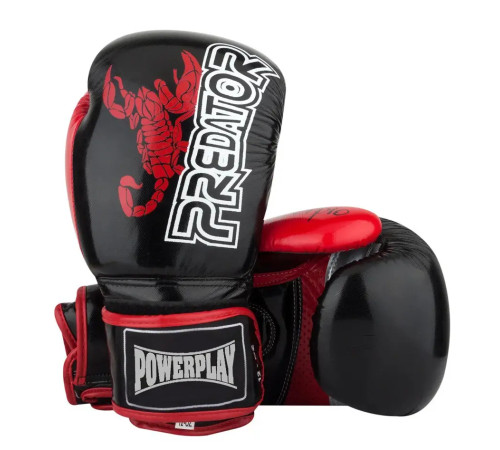 Рукавички боксерські PowerPlay 3007 Scorpio 12 унцій, чорні