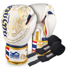 Рукавички боксерські з бинтами Phantom Muay Thai Limited Edition 12 унцій, золотисті