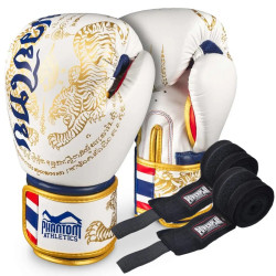 Рукавички боксерські з бинтами Phantom Muay Thai Limited Edition 12 унцій, золотисті