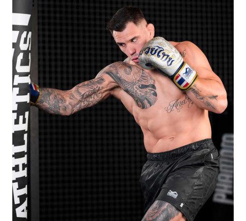 Рукавички боксерські з бинтами Phantom Muay Thai Limited Edition 12 унцій, золотисті
