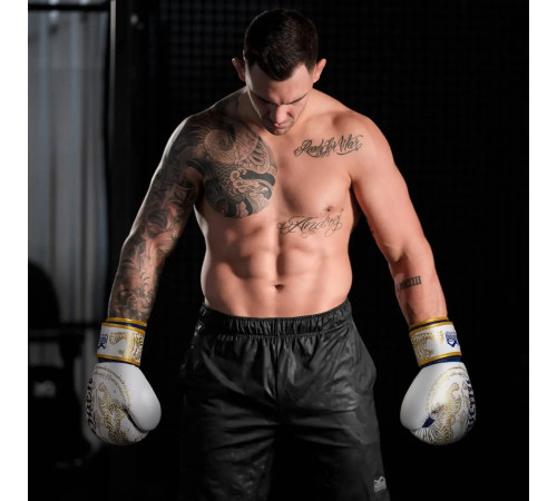 Рукавички боксерські з бинтами Phantom Muay Thai Limited Edition 12 унцій, золотисті