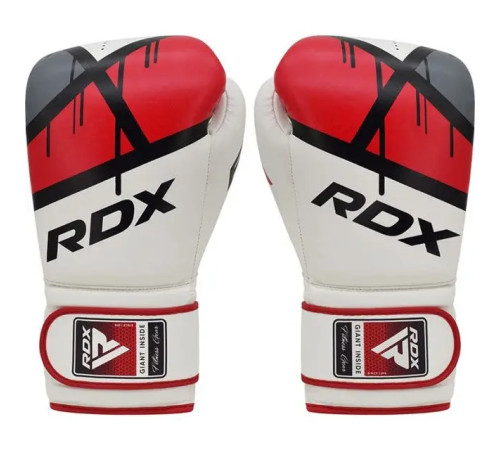 Рукавички боксерські з капою RDX F7 Ego розмір 14 унцій, біло-червоні