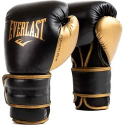 Боксерські рукавиці Everlast POWERLOCK 2R TRAINING GLOVE 10 унцій, чорно-золотисті