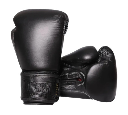 Рукавички боксерські шкіряні PowerPlay 3014 Indiana 12 унцій, чорні