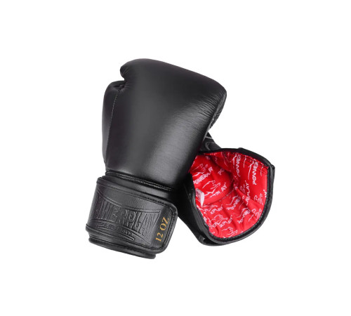 Рукавички боксерські шкіряні PowerPlay 3014 Indiana 12 унцій, чорні
