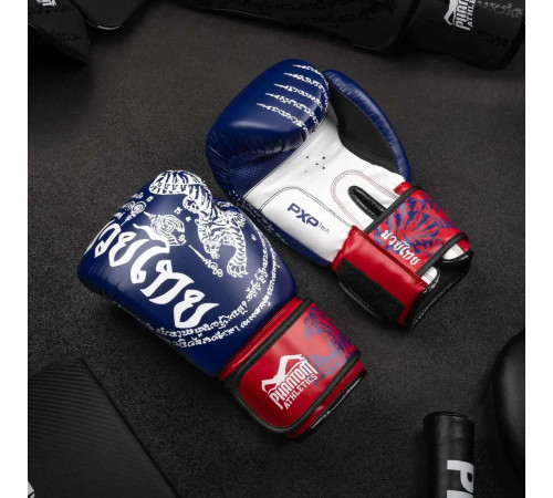 Рукавички боксерські з бинтами Phantom Muay Thai 14 унцій, сині