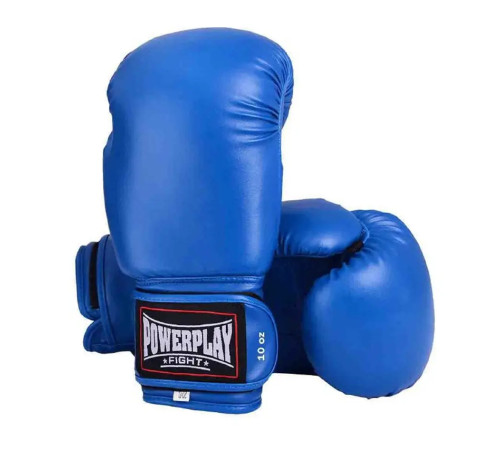 Рукавички боксерські PowerPlay 3004 Classic 10 унцій, сині