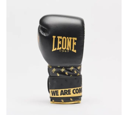 Рукавички боксерські з бинтами Leone GN220 DNA розмір 12 унці, чорні