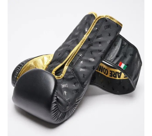 Рукавички боксерські з бинтами Leone GN220 DNA розмір 12 унці, чорні