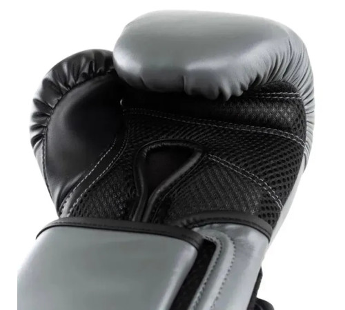 Боксерські рукавиці Everlast POWERLOCK 2R TRAINING GLOVE 14 унцій, сірі