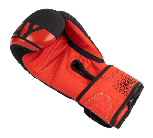Рукавички боксерські PowerPlay 3086 Matt Challenger розмір 12 унцій, чорно-червоні