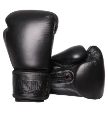 Рукавички боксерські шкіряні PowerPlay 3014 Indiana 10 унцій, чорні